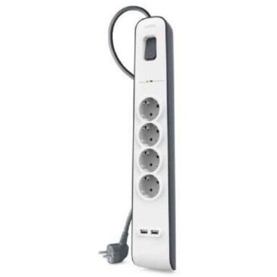 Belkin Bsv401vf2m Regleta (4 Tomas, 2 Usb, 2 Metros) Belkin Bsv401vf2m Regleta (4 Tomas, 2 Usb, 2 Metros)
