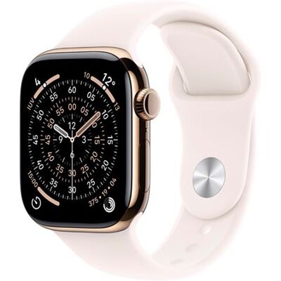 Apple Watch Series 11 Gps + Cellular 42mm Caja Titanio Oro Y Correa Deportiva Rubor Claro - Talla M/l Apple Watch Series 11 Gps + Cellular 42mm Caja Titanio Oro Y Correa Deportiva Rubor Claro - Talla M/l