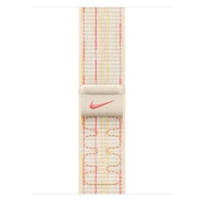 Correa Apple Loop Nike Sport Blanco Estrella/rosa Para Apple Watch 46mm Correa Apple Loop Nike Sport Blanco Estrella/rosa Para Apple Watch 46mm