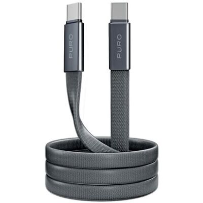 Cable De Carga Trenzado Delgado Puro Usb-c A Usb-c 60w 1m Negro Cable De Carga Trenzado Delgado Puro Usb-c A Usb-c 60w 1m Negro