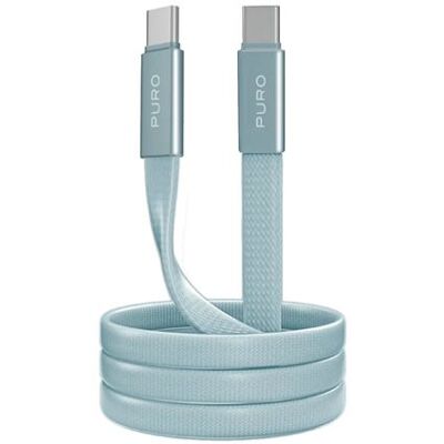 Cable De Carga Trenzado Delgado Puro Usb-c A Usb-c 60w 1m Azul Cable De Carga Trenzado Delgado Puro Usb-c A Usb-c 60w 1m Azul