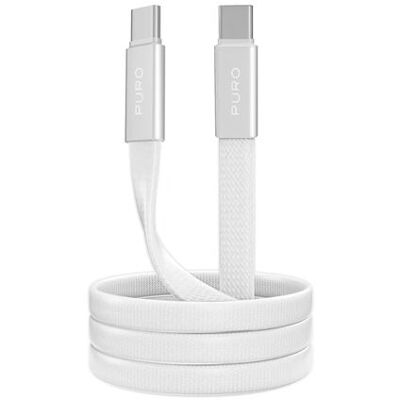Cable De Carga Trenzado Delgado Puro Usb-c A Usb-c 60w 1m Blanco Cable De Carga Trenzado Delgado Puro Usb-c A Usb-c 60w 1m Blanco