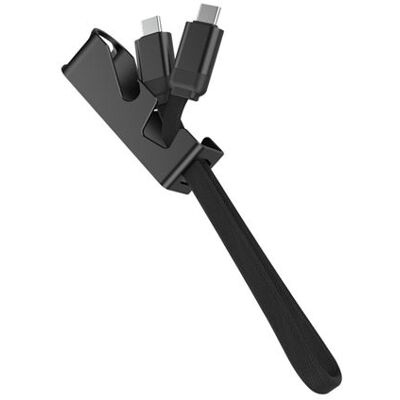 Cable De Carga - Llavero Muvit For Change Con Función Soporte Tipo C A Tipo C 3a 60w Negro Y Gris Cable De Carga - Llavero Muvit For Change Con Función Soporte Tipo C A Tipo C 3a 60w Negro Y Gris