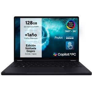 Convertible 2 En 1 Asus Proart Gopro Edition Px13-hn7306 Copilot+ Pc, Amd Ryzen Ai Max+ 395, 128gb Ram, 2tb Ssd, Amd Radeon Graphics, Windows 11 Home, 13,3" Lumina Oled 3k Nano Black Convertible 2 En 1 Asus Proart Gopro Edition Px13-hn7306 Copilot+ Pc, Amd Ryzen Ai Max+ 395, 128gb Ram, 2tb Ssd, Amd Radeon Graphics, Windows 11 Home, 13,3" Lumina Oled 3k Nano Black
