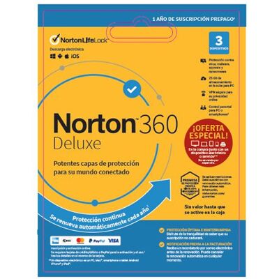 Symantec Norton Security 360 Deluxe 3 Dispositivos 1 Año Symantec Norton Security 360 Deluxe 3 Dispositivos 1 Año