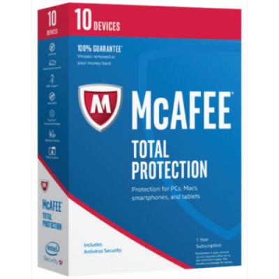 Mcafee Total Protection 2017 1 Año 10 Dispositivos Mcafee Total Protection 2017 1 Año 10 Dispositivos