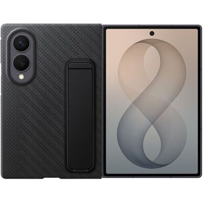 Funda De Carbono Samsung Con Soporte Negro Para Galaxy Z Fold8 Funda De Carbono Samsung Con Soporte Negro Para Galaxy Z Fold8