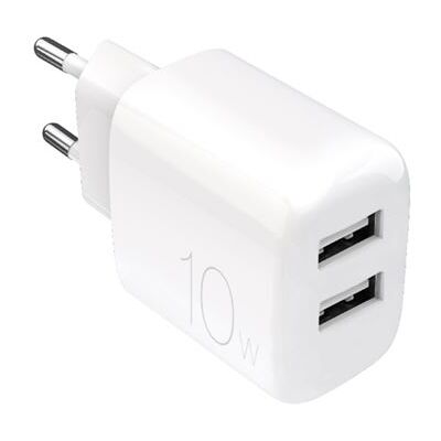 Cargador de Pared Puro PROLITE 2xUSB-A 10W Blanco Cargador de Pared Puro PROLITE 2xUSB-A 10W Blanco