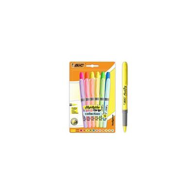 12 Marcadores Fluorescentes Bic Highlighter Grip Pastel Y Neón 12 Marcadores Fluorescentes Bic Highlighter Grip Pastel Y Neón