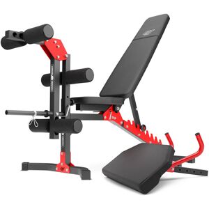 Marbo Sport Set MH1   Banco de entrenamiento multifuncional ajustable MH-L115 + Bícep curl con asas MH-A101 + Extensión de piernas MS-A102 -