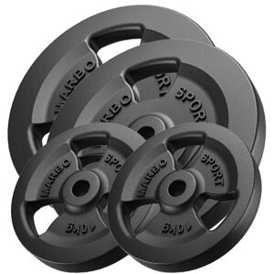 Marbo Sport Juego de pesas de hierro fundido Tri-Grip 60 kg / 2 x 20 kg + 2 x 10 kg -