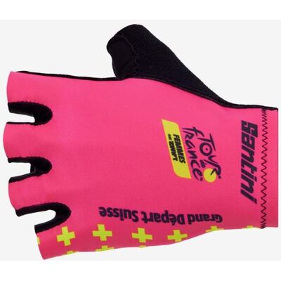 Santini Guantes Tour de France Femmes avec Zwift 2026 Grand Départ Suisse rosa - S Santini Guantes Tour de France Femmes avec Zwift 2026 Grand Départ Suisse rosa - S