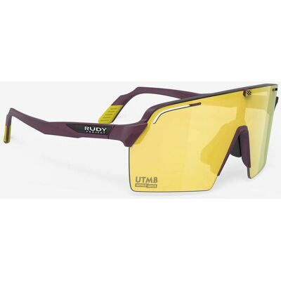 Gafas Rudy Project Spinshield Pro UTMB lila con lentes espejadas amarillo Gafas Rudy Project Spinshield Pro UTMB lila con lentes espejadas amarillo