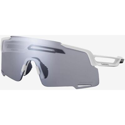 Gafas Shimano EQNX5 blanco con lentes fotocromáticas gris Gafas Shimano EQNX5 blanco con lentes fotocromáticas gris