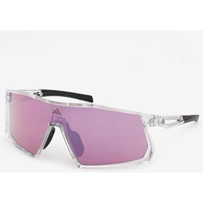 Gafas adidas Sport Kentro transparente con lentes espejadas violeta Gafas adidas Sport Kentro transparente con lentes espejadas violeta