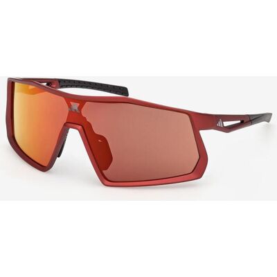Gafas adidas Sport Kentro rojo con lentes espejadas naranja Gafas adidas Sport Kentro rojo con lentes espejadas naranja
