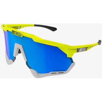 Gafas Scicon Aeroshade XL amarillo gris con lente espejada azul Gafas Scicon Aeroshade XL amarillo gris con lente espejada azul