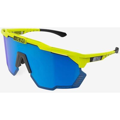 Gafas Scicon Aeroshade Kunken amarillo azul con lentes multiespejadas azul Gafas Scicon Aeroshade Kunken amarillo azul con lentes multiespejadas azul