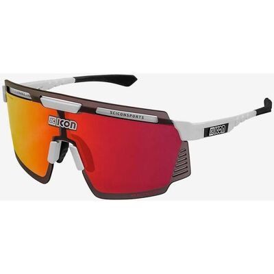 Gafas Scicon Aerowatt Foza blanco gris con lente multiespejada rojo anaranjado Gafas Scicon Aerowatt Foza blanco gris con lente multiespejada rojo anaranjado