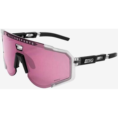 Gafas Scicon Aeroscope Crystal negro con lente espejada rosa Gafas Scicon Aeroscope Crystal negro con lente espejada rosa