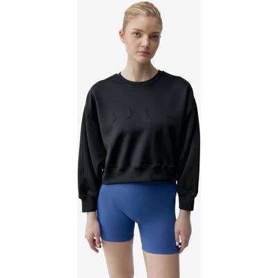 Sudadera Born Living Yoga Flora negro mujer - L Sudadera Born Living Yoga Flora negro mujer - L