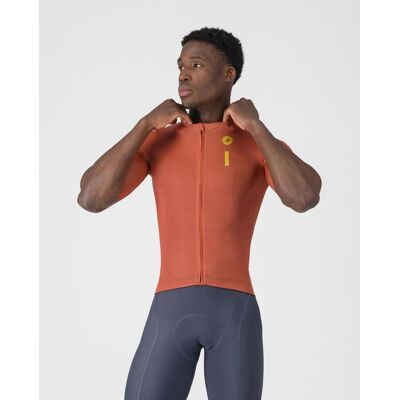Maillot Castelli Drittone Logo manga corta naranja intenso - S Maillot Castelli Drittone Logo manga corta naranja intenso - S