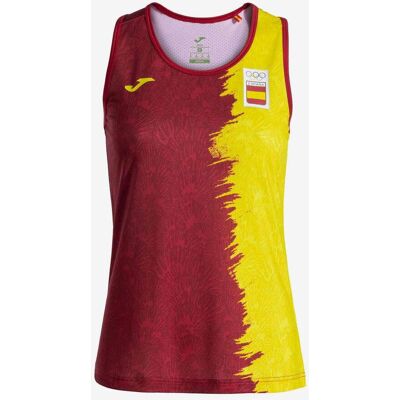 Camiseta Joma Juegos Olímpicos París 2024 sin mangas rojo intenso amarillo mujer - M Camiseta Joma Juegos Olímpicos París 2024 sin mangas rojo intenso amarillo mujer - M