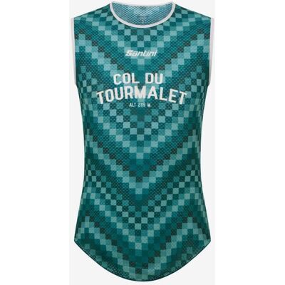 Camiseta interior Santini Maillot Jaune Col du Tourmalet sin mangas verde - XS-S Camiseta interior Santini Maillot Jaune Col du Tourmalet sin mangas verde - XS-S