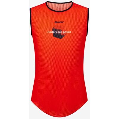 Camiseta interior Santini Paris-Roubaix Hauts-De-France 2026 sin mangas rojo - XS-S Camiseta interior Santini Paris-Roubaix Hauts-De-France 2026 sin mangas rojo - XS-S