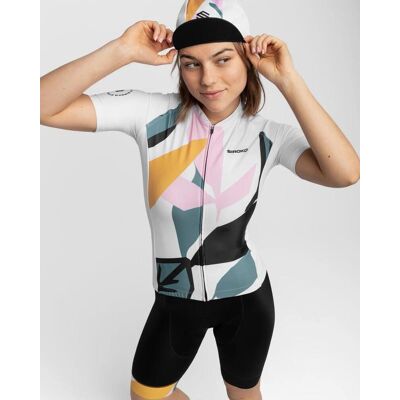Maillot Siroko M2 Pinerolo manga corta blanco verde rosa mujer - XS Maillot Siroko M2 Pinerolo manga corta blanco verde rosa mujer - XS