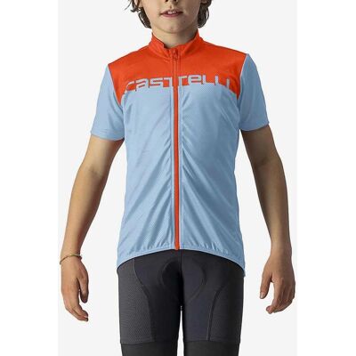 Maillot Castelli Neo Prologo manga corta azul claro rojo lava infantil - 10 Maillot Castelli Neo Prologo manga corta azul claro rojo lava infantil - 10