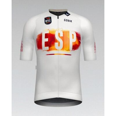 Maillot Gobik CX Pro 4.0 Campeón España RFEC manga corta blanco - S Maillot Gobik CX Pro 4.0 Campeón España RFEC manga corta blanco - S