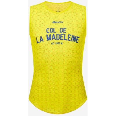 Camiseta interior Santini Le Maillot Jaune Col De La Madeleine sin mangas amarillo - XS Camiseta interior Santini Le Maillot Jaune Col De La Madeleine sin mangas amarillo - XS