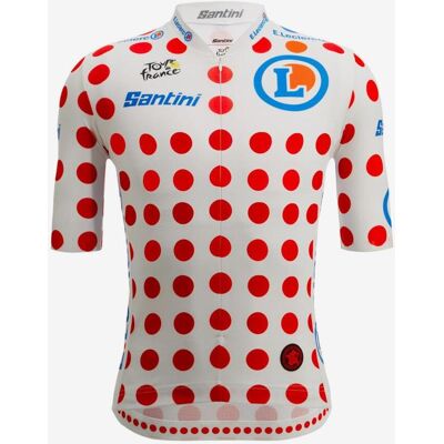 Santini Maillot lunares Tour de France 2026 - Líder Clasificación Montaña manga corta - Corte Sleek - M Santini Maillot lunares Tour de France 2026 - Líder Clasificación Montaña manga corta - Corte Sleek - M