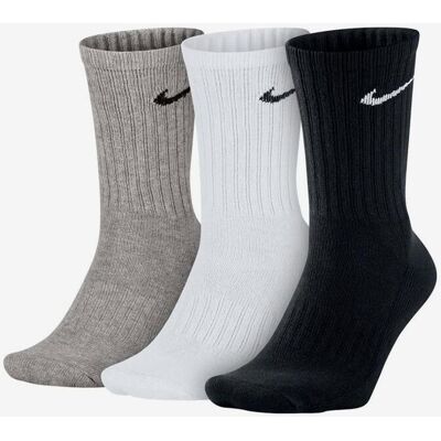 Nike Fitness Calcetines Nike Cushion Crew Training (3 pares) negro gris blanco - S Nike Fitness Calcetines Nike Cushion Crew Training (3 pares) negro gris blanco - S