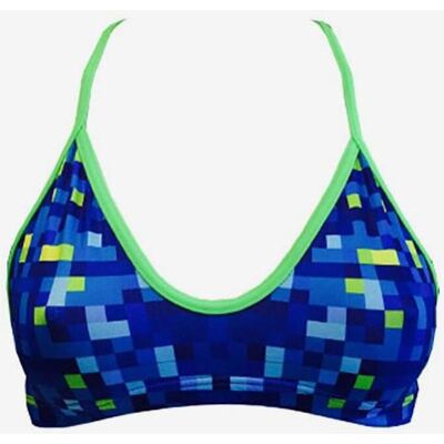 Top bikini Turbo Pixels azul mujer - S Top bikini Turbo Pixels azul mujer - S