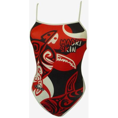 Bañador Turbo Maori Skin rojo mujer - M Bañador Turbo Maori Skin rojo mujer - M
