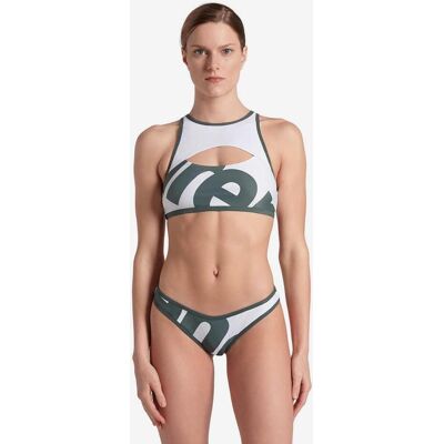 Bikini Arena Logo Brasserie blanco verde grisáceo mujer - L Bikini Arena Logo Brasserie blanco verde grisáceo mujer - L