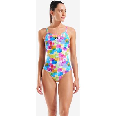 Bañador Arena Feel Glass Lightdrop Back rosa azul amarillo mujer - 44 Bañador Arena Feel Glass Lightdrop Back rosa azul amarillo mujer - 44