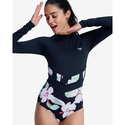 Bañador Roxy The Rider Zipped negro verde rosa mujer - M Bañador Roxy The Rider Zipped negro verde rosa mujer - M