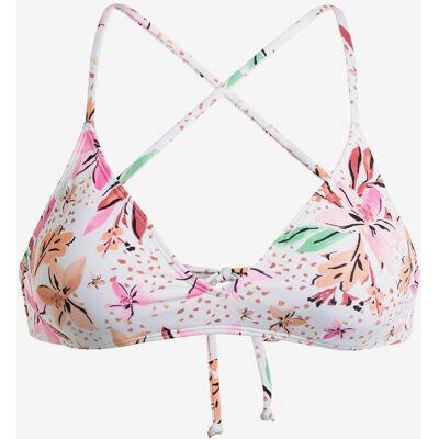 Top bikini Roxy Printed Beach Classics Design blanco naranja rosa mujer - XS Top bikini Roxy Printed Beach Classics Design blanco naranja rosa mujer - XS