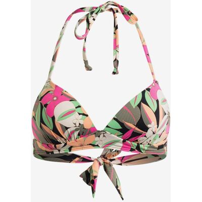 Top bikini Roxy Printed Beach Classics Sport verde caqui naranja rosa mujer - M Top bikini Roxy Printed Beach Classics Sport verde caqui naranja rosa mujer - M