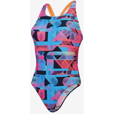 Bañador Speedo Allover Digital Powerback One Piece azul rosa negro mujer - 38 Bañador Speedo Allover Digital Powerback One Piece azul rosa negro mujer - 38