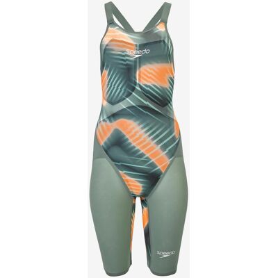 Bañador Speedo Fastskin LZR Pure Valor 2.0 Openback verde caña naranja mujer - 24 Bañador Speedo Fastskin LZR Pure Valor 2.0 Openback verde caña naranja mujer - 24