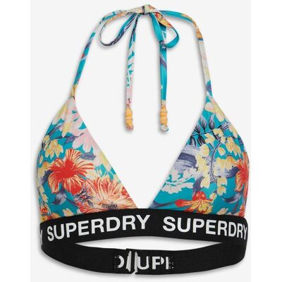 Top bikini Superdry Logo Triangle azul rojo amarillo mujer - XS Top bikini Superdry Logo Triangle azul rojo amarillo mujer - XS