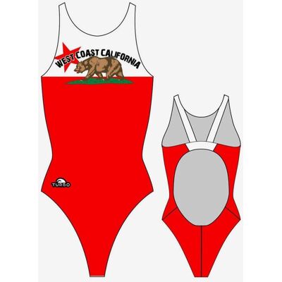 Bañador de natación Turbo West California tira ancha mujer - L Bañador de natación Turbo West California tira ancha mujer - L
