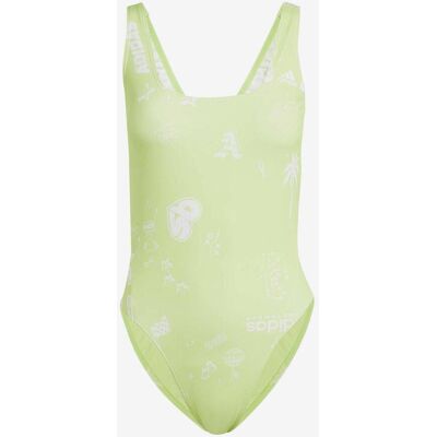 Bañador adidas Brand Love Franchise verde blanco mujer - 32 Bañador adidas Brand Love Franchise verde blanco mujer - 32