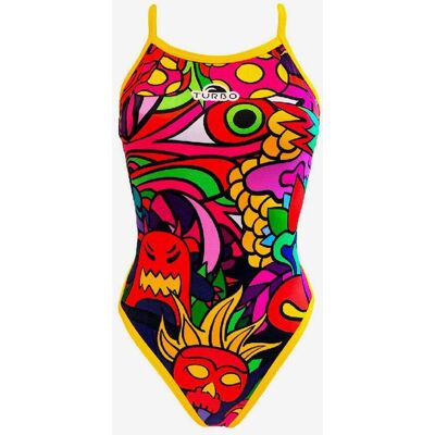 Bañador de natación Turbo Crazy Jungle Revolution multicolor mujer - L Bañador de natación Turbo Crazy Jungle Revolution multicolor mujer - L
