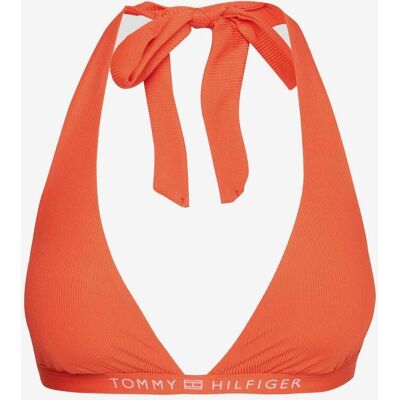 Top bikini Tommy Hilfiger Tonal Logo naranja blanco mujer - M Top bikini Tommy Hilfiger Tonal Logo naranja blanco mujer - M