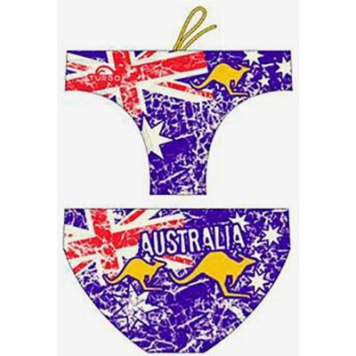 Bañador de waterpolo Turbo Australia Vintage azul rojo - S Bañador de waterpolo Turbo Australia Vintage azul rojo - S